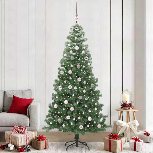 Christmas Tree with 300 LEDs with Stand Green 240 cm PVC
