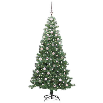 Christmas Tree with 300 LEDs with Stand Green 240 cm PVC