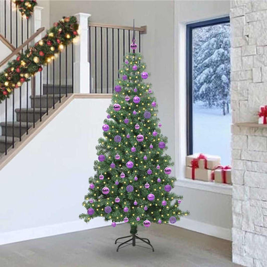 Christmas Tree with 300 LEDs with Stand Green 240 cm PVC