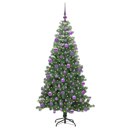 Christmas Tree with 300 LEDs with Stand Green 240 cm PVC