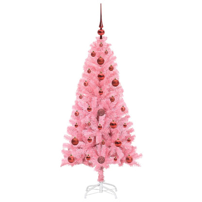 Christmas Tree with 150 LEDs with Stand Pink 120 cm PVC