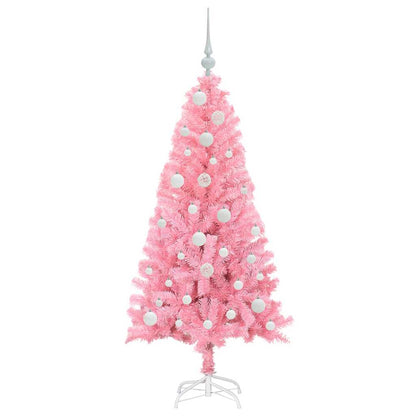 Christmas Tree with 150 LEDs with Stand Pink 120 cm PVC