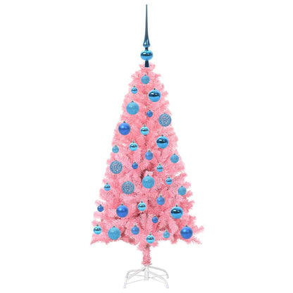 Christmas Tree with 150 LEDs with Stand Pink 120 cm PVC