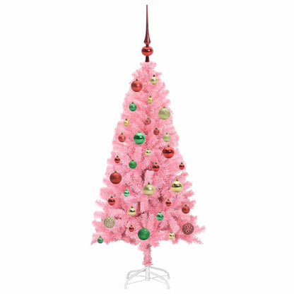 Christmas Tree with 150 LEDs with Stand Pink 120 cm PVC