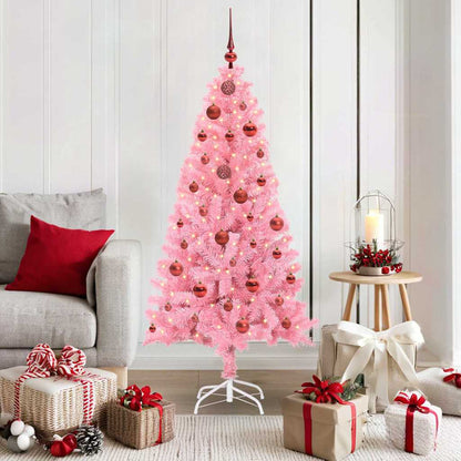 Christmas Tree with 150 LEDs with Stand Pink 150 cm PVC