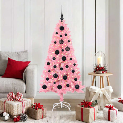 Christmas Tree with 150 LEDs with Stand Pink 150 cm PVC
