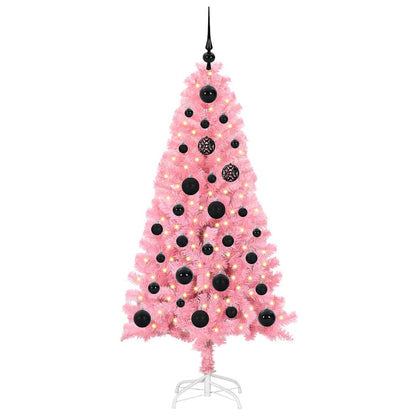 Christmas Tree with 150 LEDs with Stand Pink 150 cm PVC