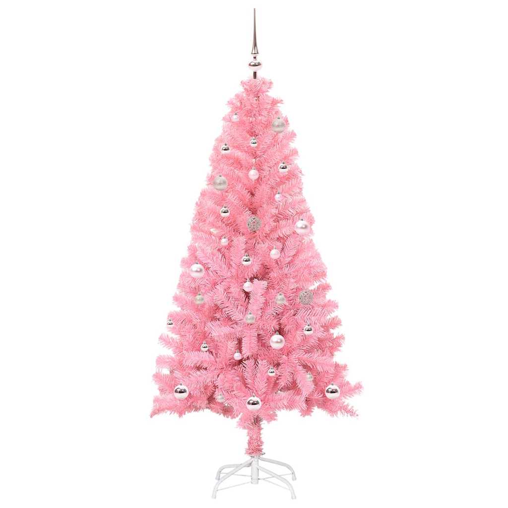 Christmas Tree with 150 LEDs with Stand Pink 150 cm PVC