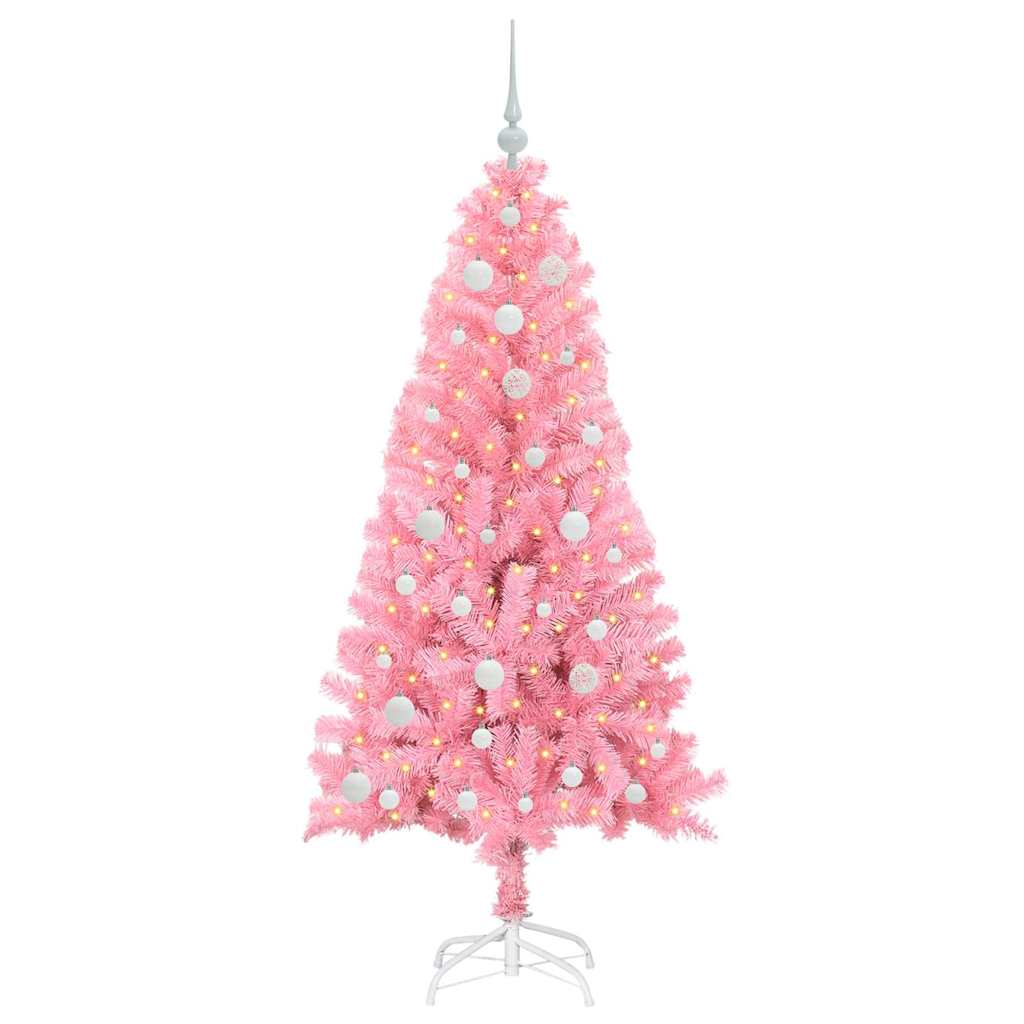 Christmas Tree with 150 LEDs with Stand Pink 150 cm PVC