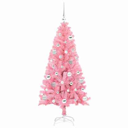 Christmas Tree with 150 LEDs with Stand Pink 150 cm PVC