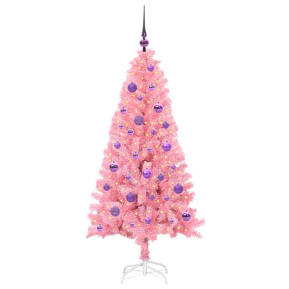 Christmas Tree with 150 LEDs with Stand Pink 150 cm PVC