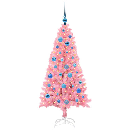 Christmas Tree with 150 LEDs with Stand Pink 150 cm PVC