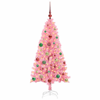 Christmas Tree with 150 LEDs with Stand Pink 150 cm PVC