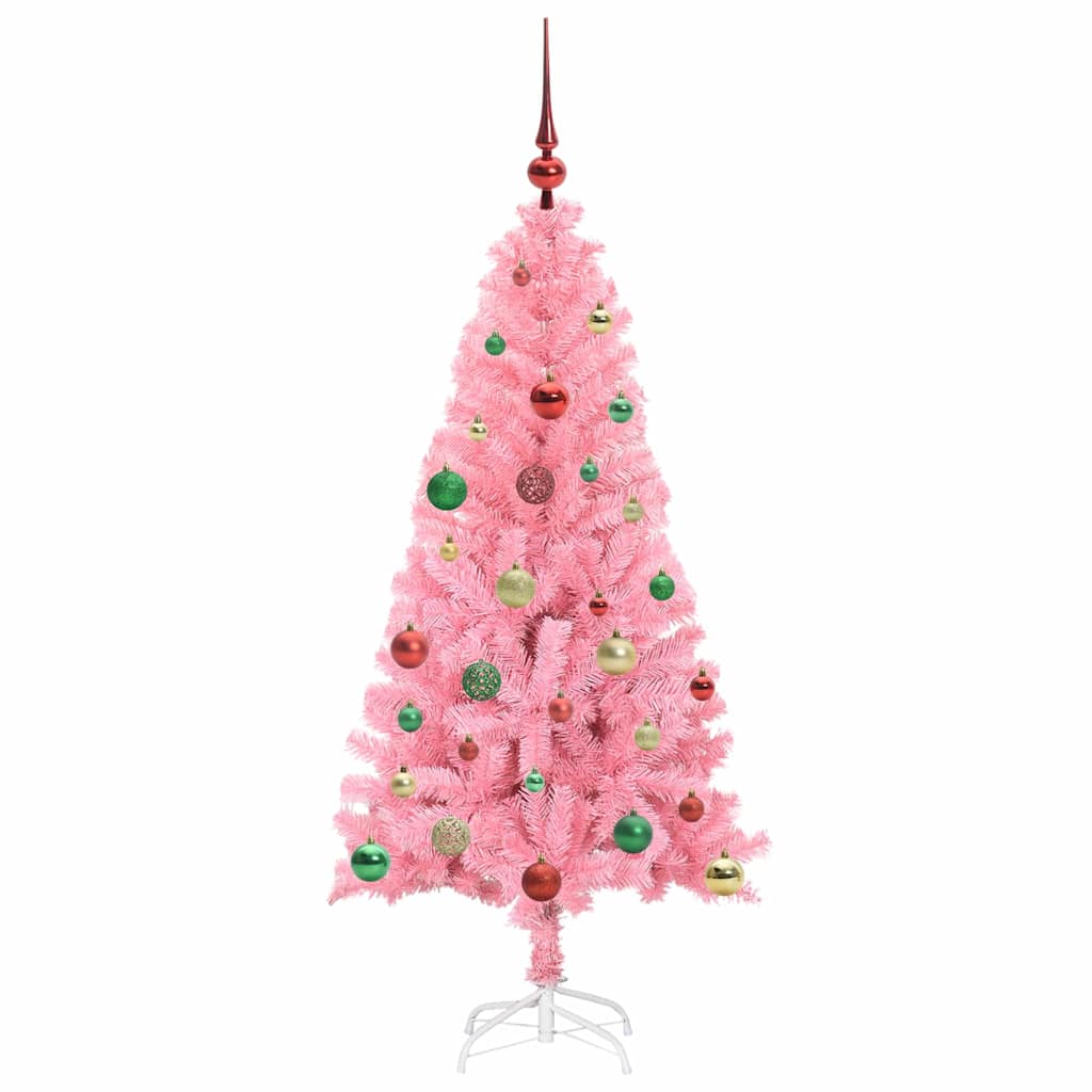 Christmas Tree with 150 LEDs with Stand Pink 150 cm PVC