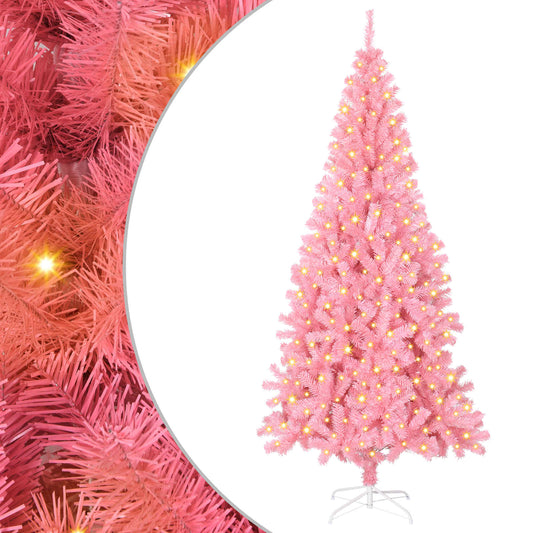 Christmas Tree with 300 LEDs with Stand Pink 180 cm PVC