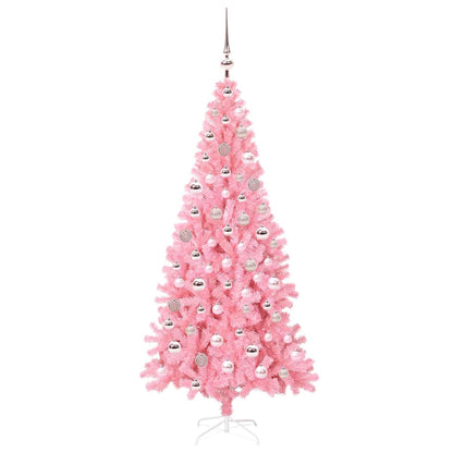 Christmas Tree with 300 LEDs with Stand Pink 180 cm PVC