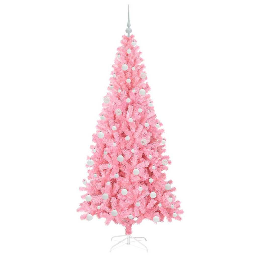 Christmas Tree with 300 LEDs with Stand Pink 180 cm PVC