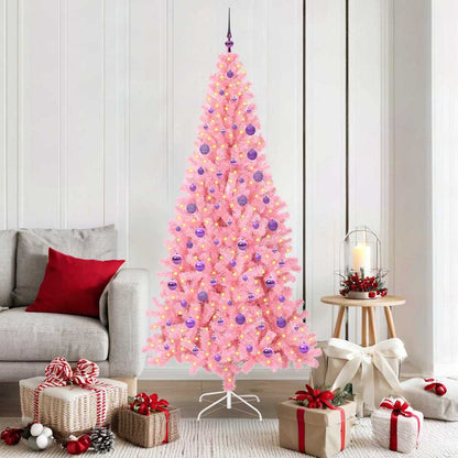 Christmas Tree with 300 LEDs with Stand Pink 180 cm PVC