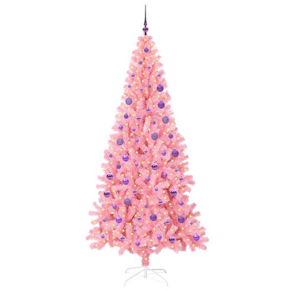 Christmas Tree with 300 LEDs with Stand Pink 180 cm PVC