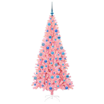 Christmas Tree with 300 LEDs with Stand Pink 180 cm PVC