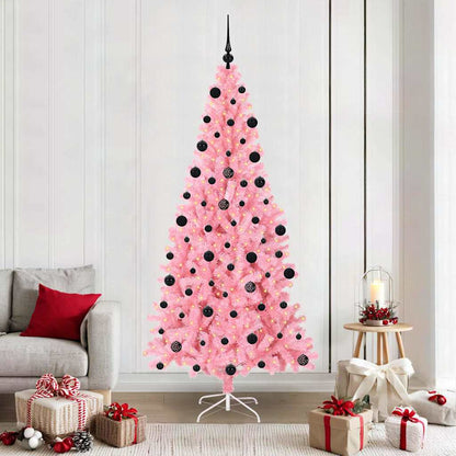 Christmas Tree with 300 LEDs with Stand Pink 210 cm PVC