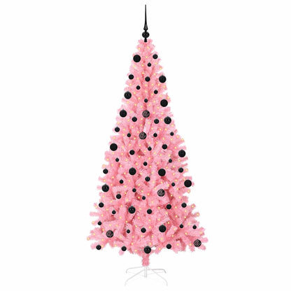 Christmas Tree with 300 LEDs with Stand Pink 210 cm PVC
