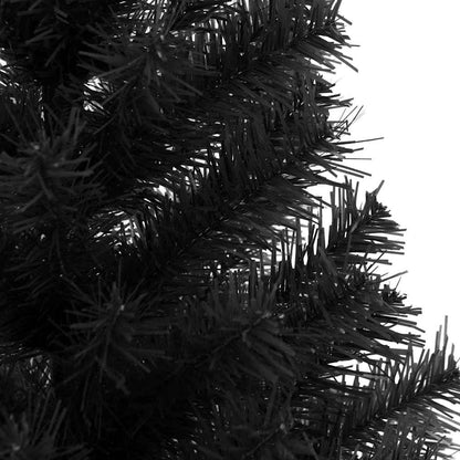 Christmas Tree with 150 LEDs with Stand Black 120 cm PVC