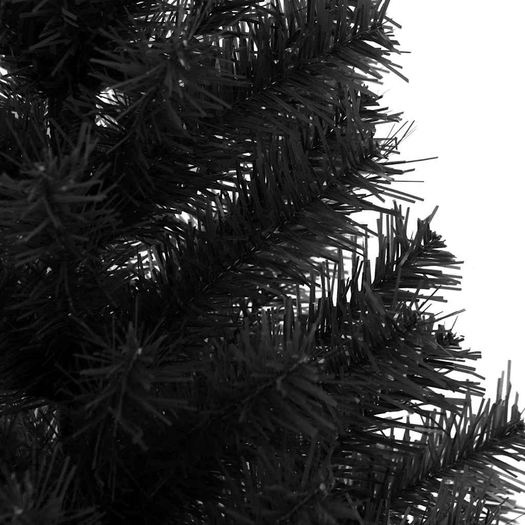 Christmas Tree with 150 LEDs with Stand Black 120 cm PVC