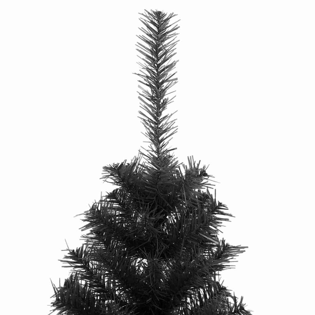 Christmas Tree with 150 LEDs with Stand Black 150 cm PVC