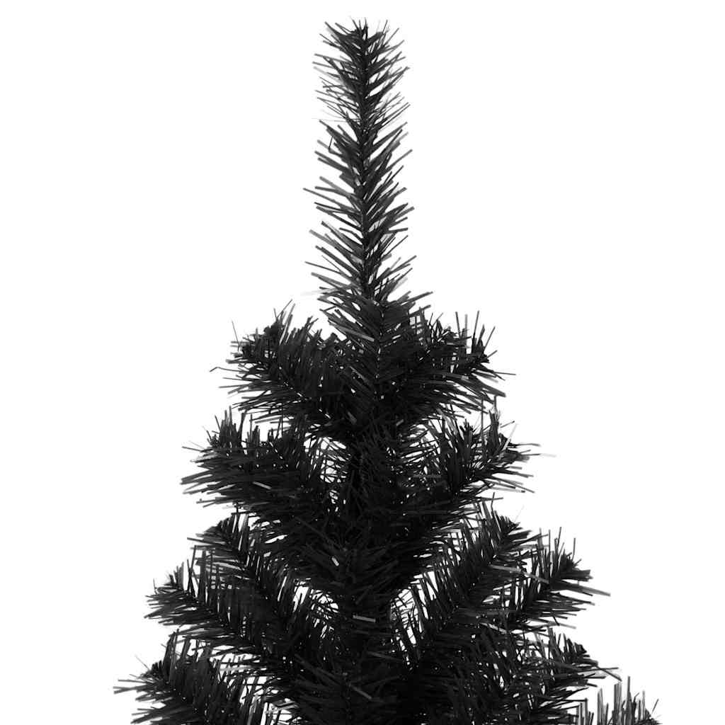 Christmas Tree with 300 LEDs with Stand Black 210 cm PVC