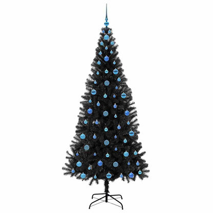 Christmas Tree with 300 LEDs with Stand Black 210 cm PVC