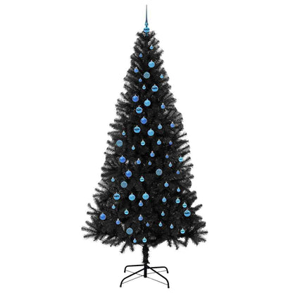 Christmas Tree with 300 LEDs with Stand Black 240 cm PVC