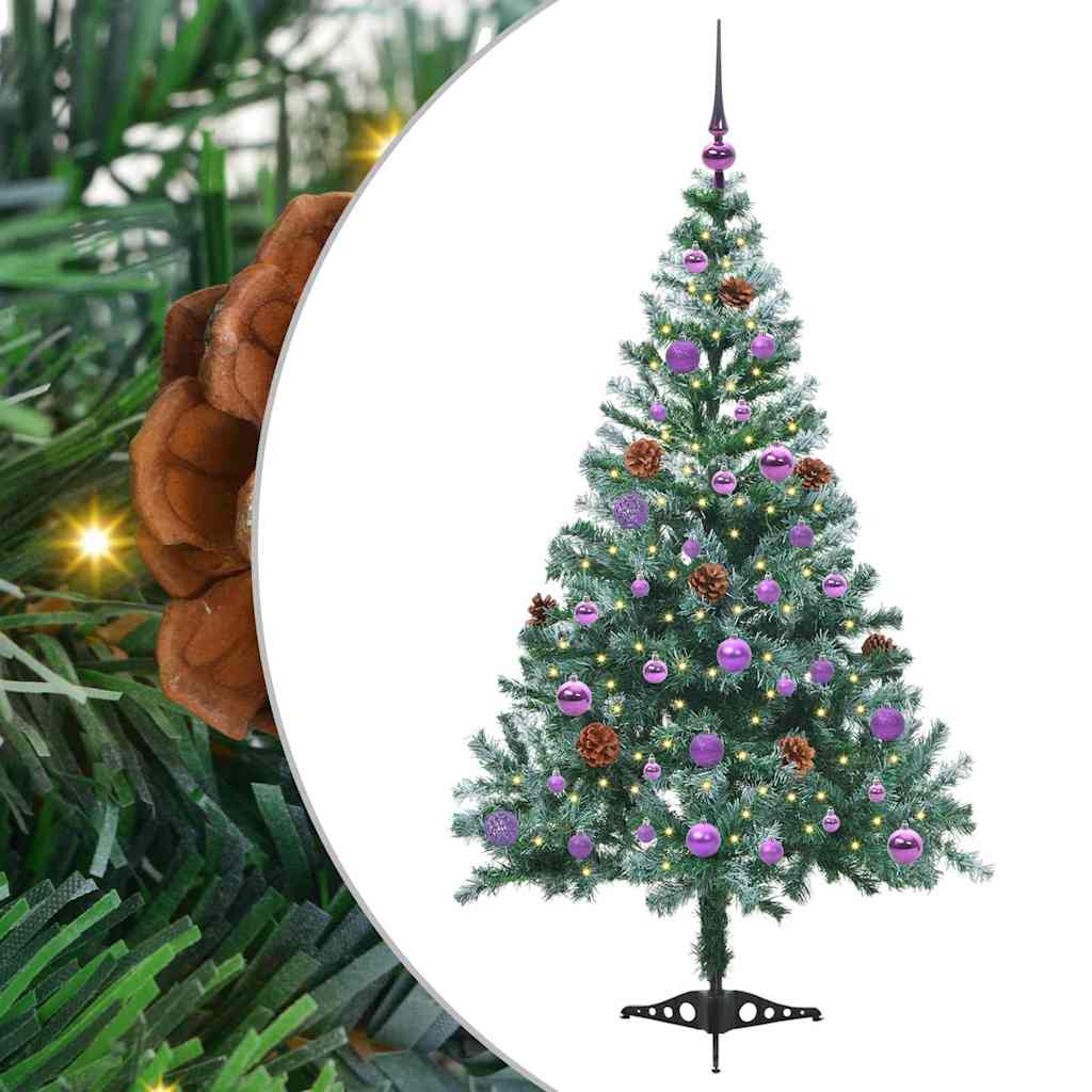 Artificial Christmas Tree with Stand Green 150 cm PVC and Steel