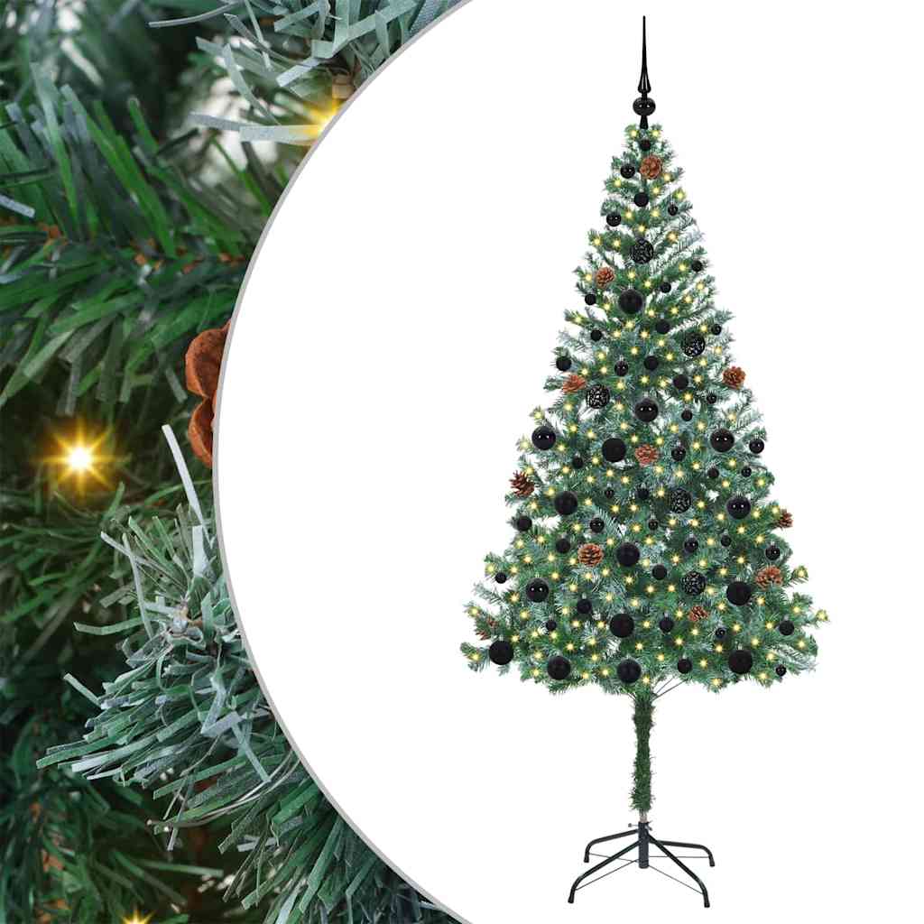 Artificial Christmas Tree with Stand Green 180 cm PVC and Steel