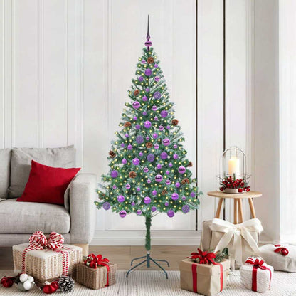 Artificial Christmas Tree with Stand Green 180 cm PVC and Steel