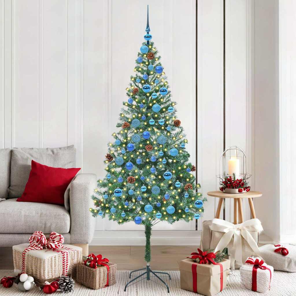 Artificial Christmas Tree with Stand Green 180 cm PVC and Steel