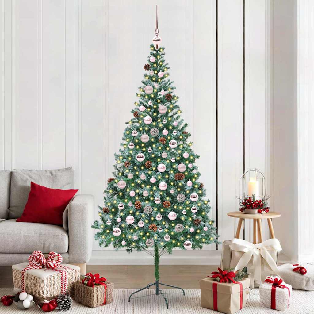 Artificial Christmas Tree with Stand Green 210 cm PVC and Steel