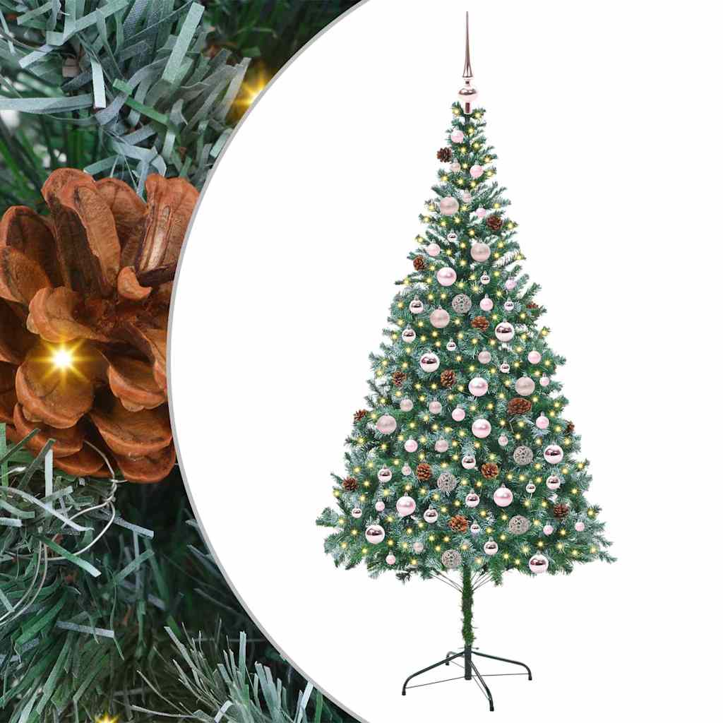 Artificial Christmas Tree with Stand Green 210 cm PVC and Steel