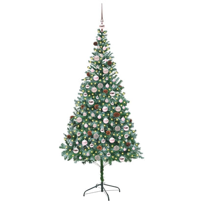 Artificial Christmas Tree with Stand Green 210 cm PVC and Steel