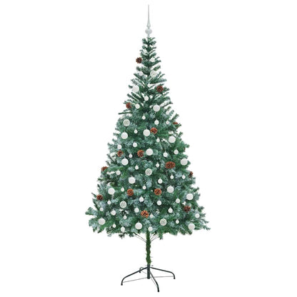 Artificial Christmas Tree with Stand Green 210 cm PVC and Steel