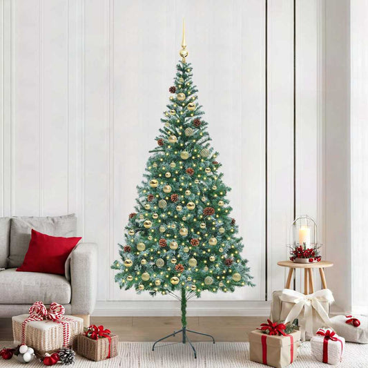Artificial Christmas Tree Green 210 cm PVC and Steel