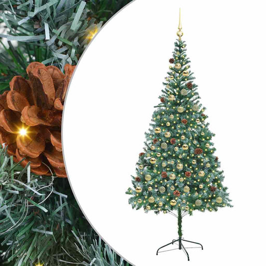 Artificial Christmas Tree Green 210 cm PVC and Steel
