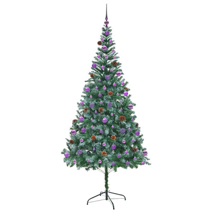 Artificial Christmas Tree with Stand Green 210 cm PVC and Steel