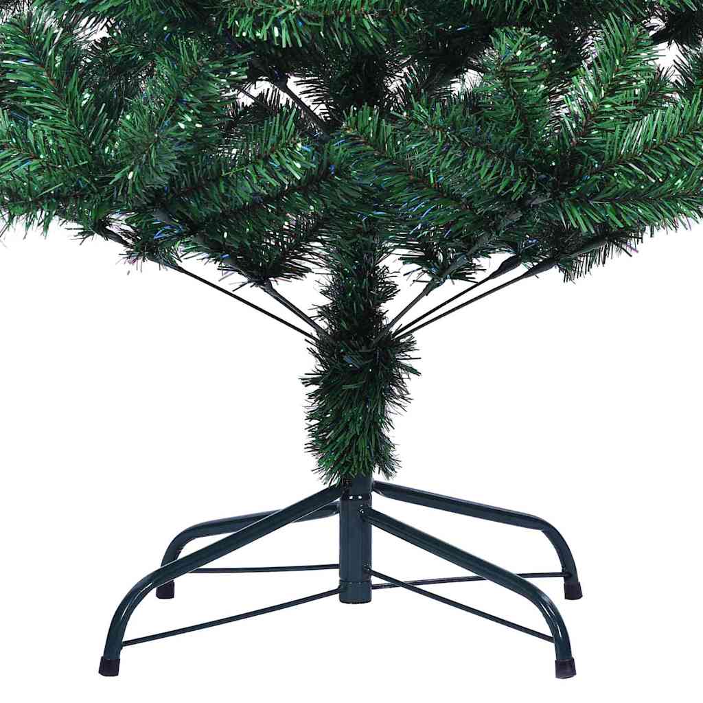 Artificial Pre-lit Christmas Tree Green 180 cm PVC and Metal