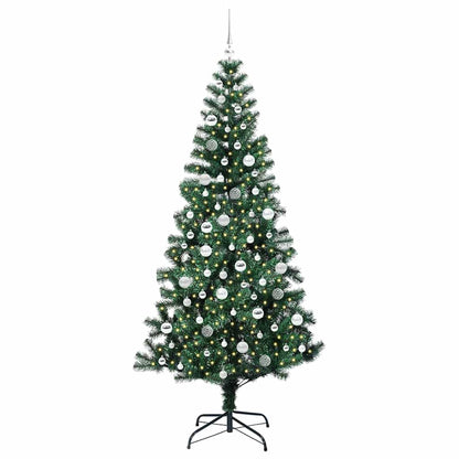 Artificial Pre-lit Christmas Tree Green 210 cm PVC and Metal