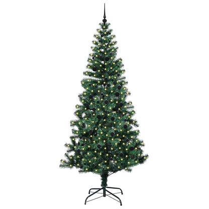 Artificial Pre-lit Christmas Tree Green 240 cm PVC and Metal