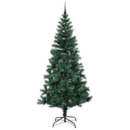 Artificial Pre-lit Christmas Tree Green 240 cm PVC and Metal
