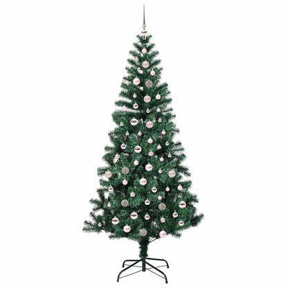 Artificial Pre-lit Christmas Tree Green 240 cm PVC and Metal