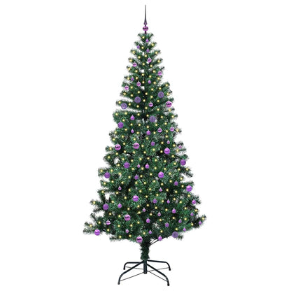 Artificial Pre-lit Christmas Tree Green 240 cm PVC and Metal
