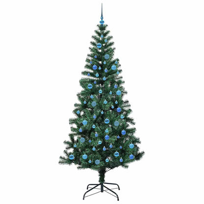 Artificial Pre-lit Christmas Tree Green 240 cm PVC and Metal